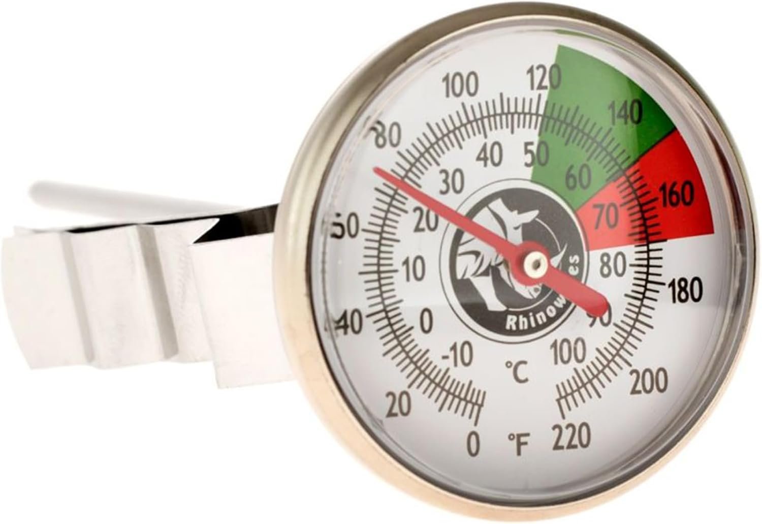Rhino Coffee Gear Milk Analog Thermometer Short Stem 5″