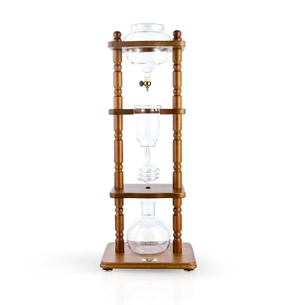 Yama 6-8 Cup Cold Drip Maker Curved Brown Wood Frame (32oz)